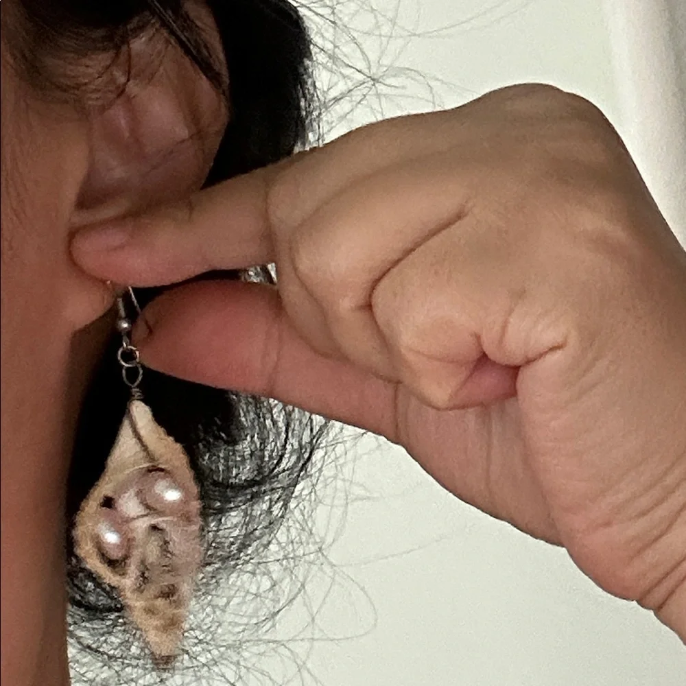 🖤Hawai’i shell & Pearl handmade earrings - Picture 10 of 10